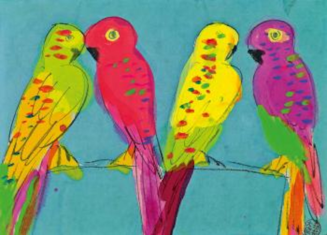 Four birds by Walasse Ting