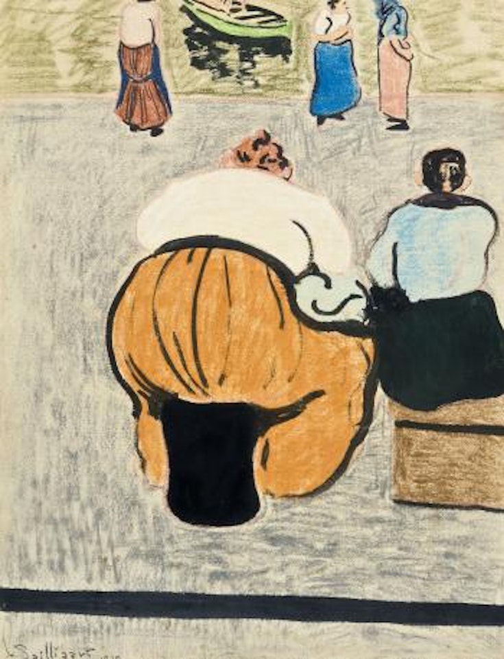 Femmes de pêcheurs sur le quai by Léon Spilliaert