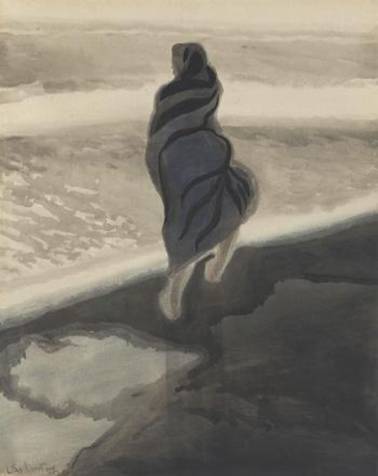 Femme devant la mer by Léon Spilliaert