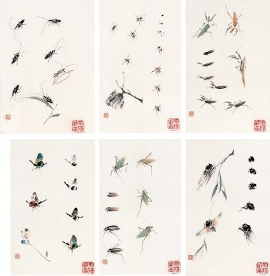 Birds and flowers by Wang Xuetao
