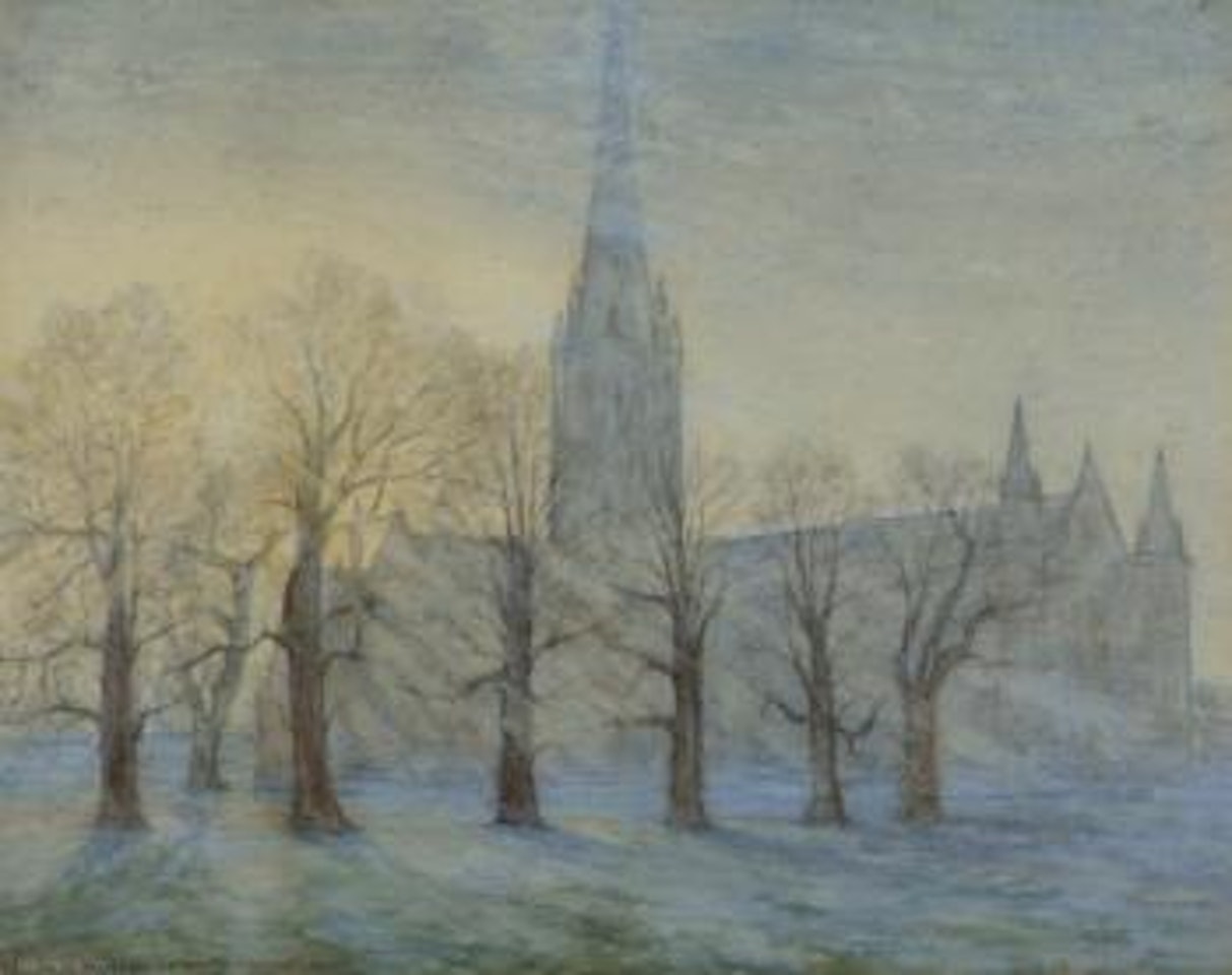 Salisbury Cathedral-Morning by William Callow