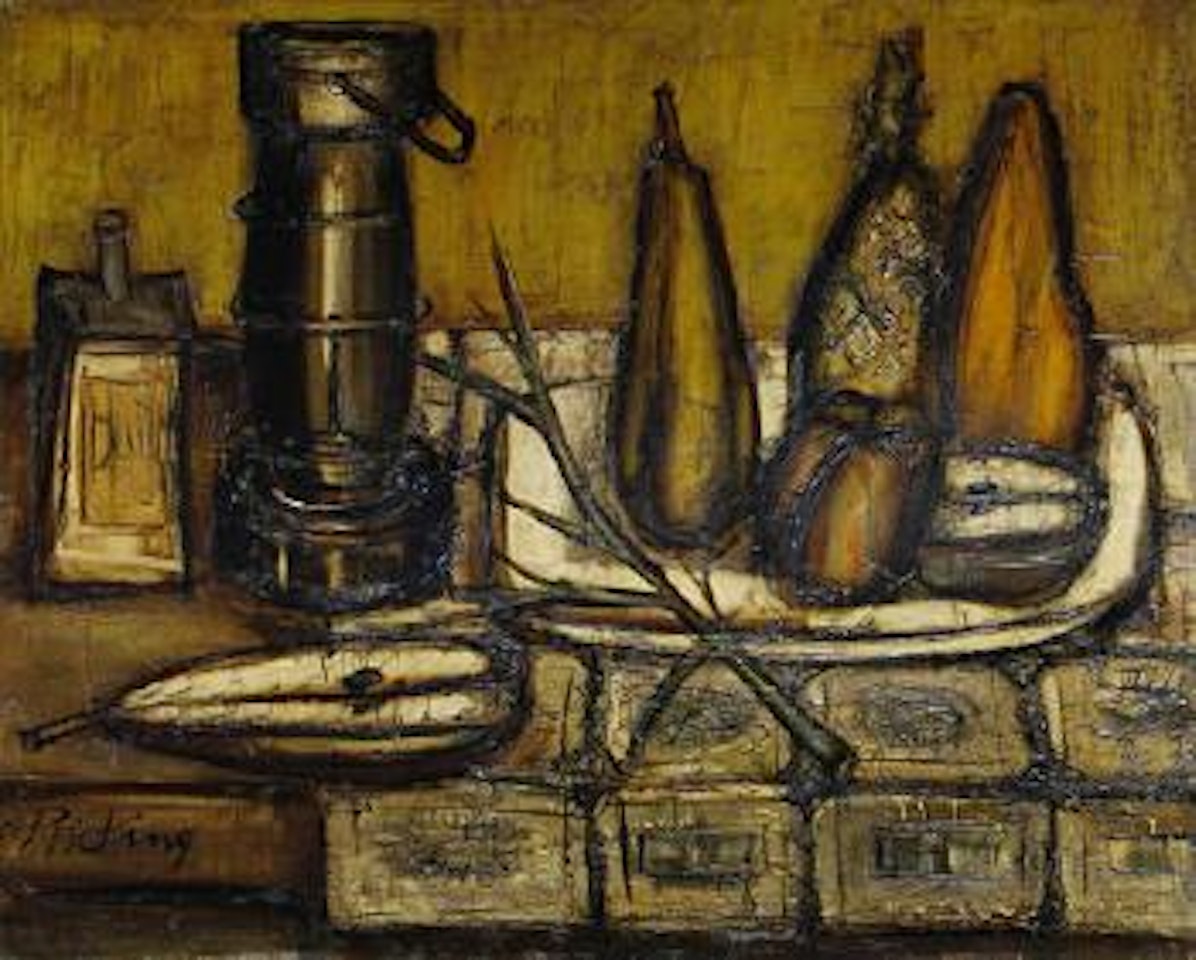 Fruits, fond juane by Franz Priking