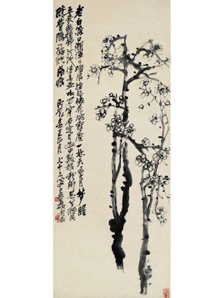 Plum blossoms by Wu Changshuo