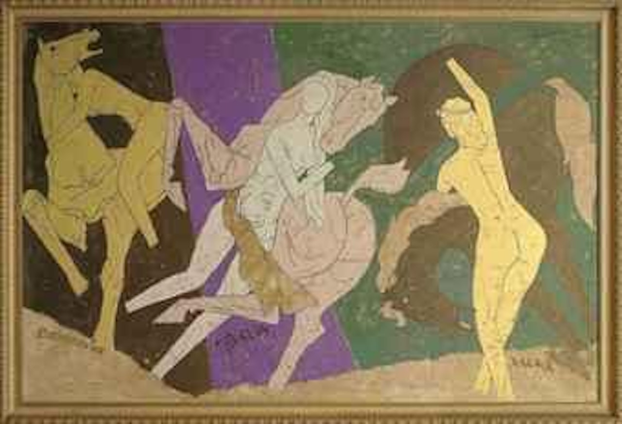 Untitled (The Three Graces) by M.F. Husain