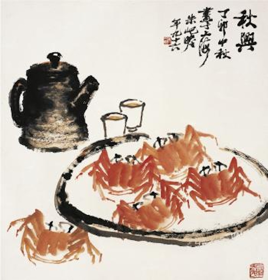 Crabs in autumn by Zhu Qizhan
