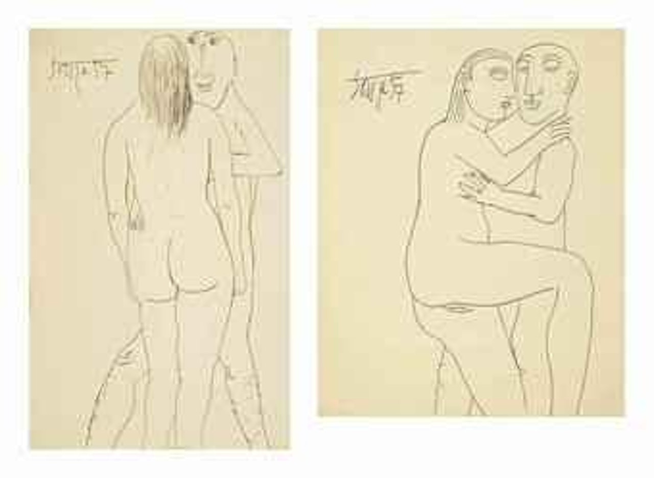Untitled (Lovers) by Francis Newton Souza