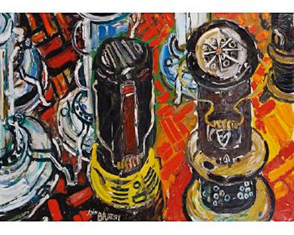Oil heaters by John Bratby