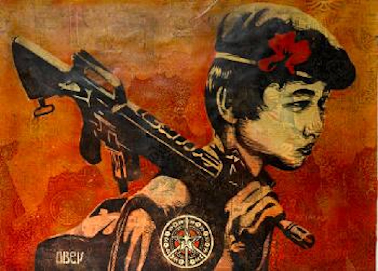 Duality of humanity 2 by Shepard Fairey