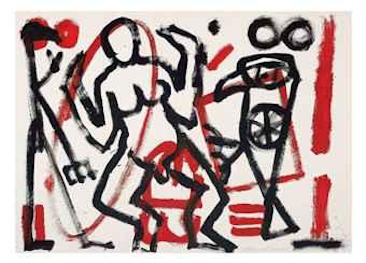 Adler und Tänzer 3 (Eagle and Tänzer 3) by A.R. Penck