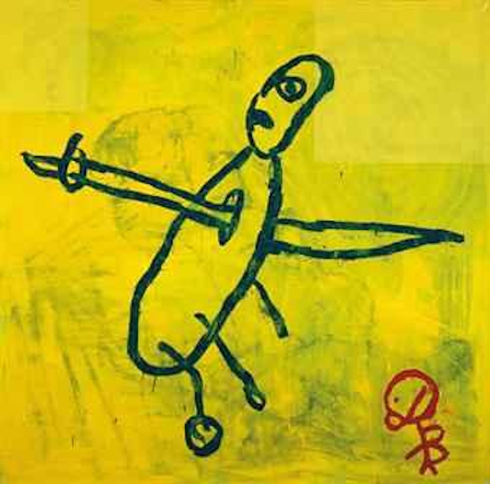 Large Violent Painting by Donald Baechler