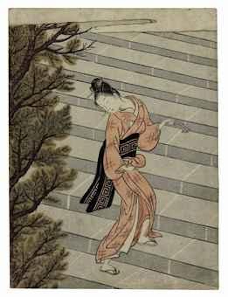 Ritual of Climbing the Stairs One Hundred Times (Ohyakudo) by Suzuki Harunobu