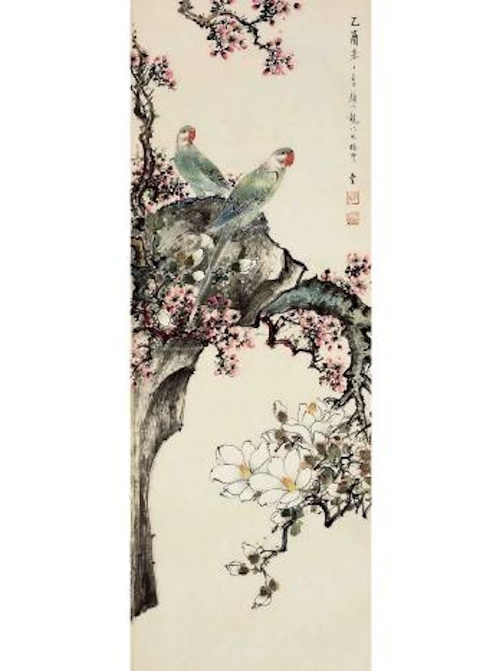 Orchid and bird by Yan Bolong