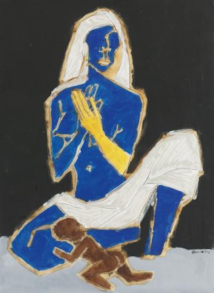 African Woman by M.F. Husain