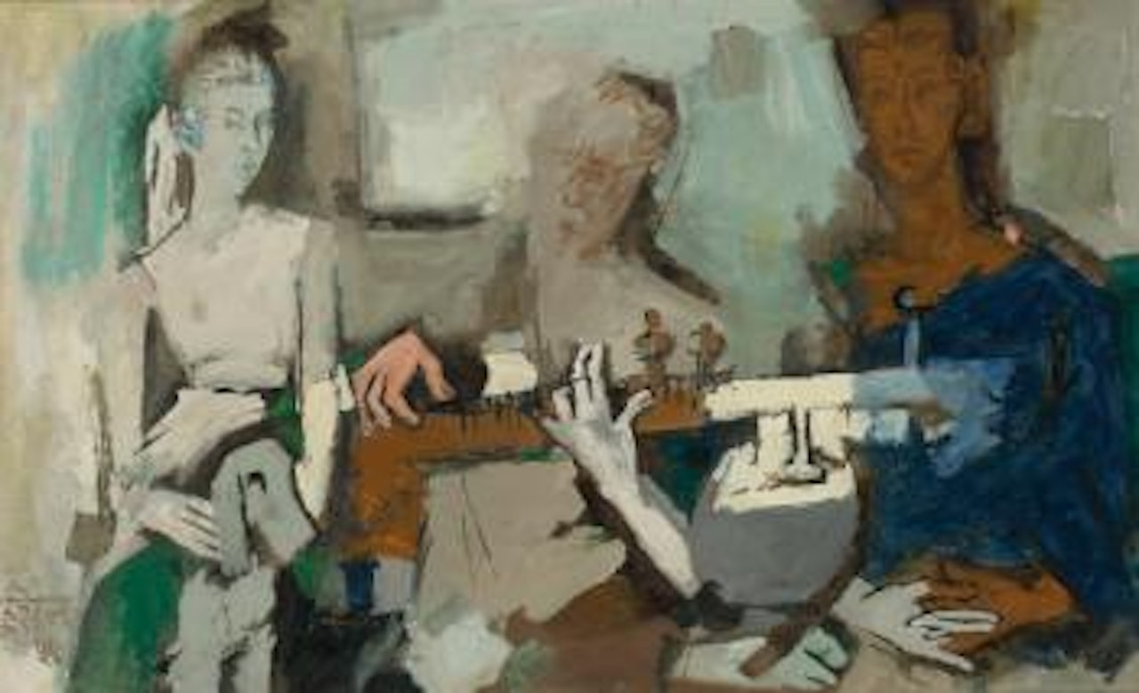 Untitled (Man With Sitar) by M.F. Husain