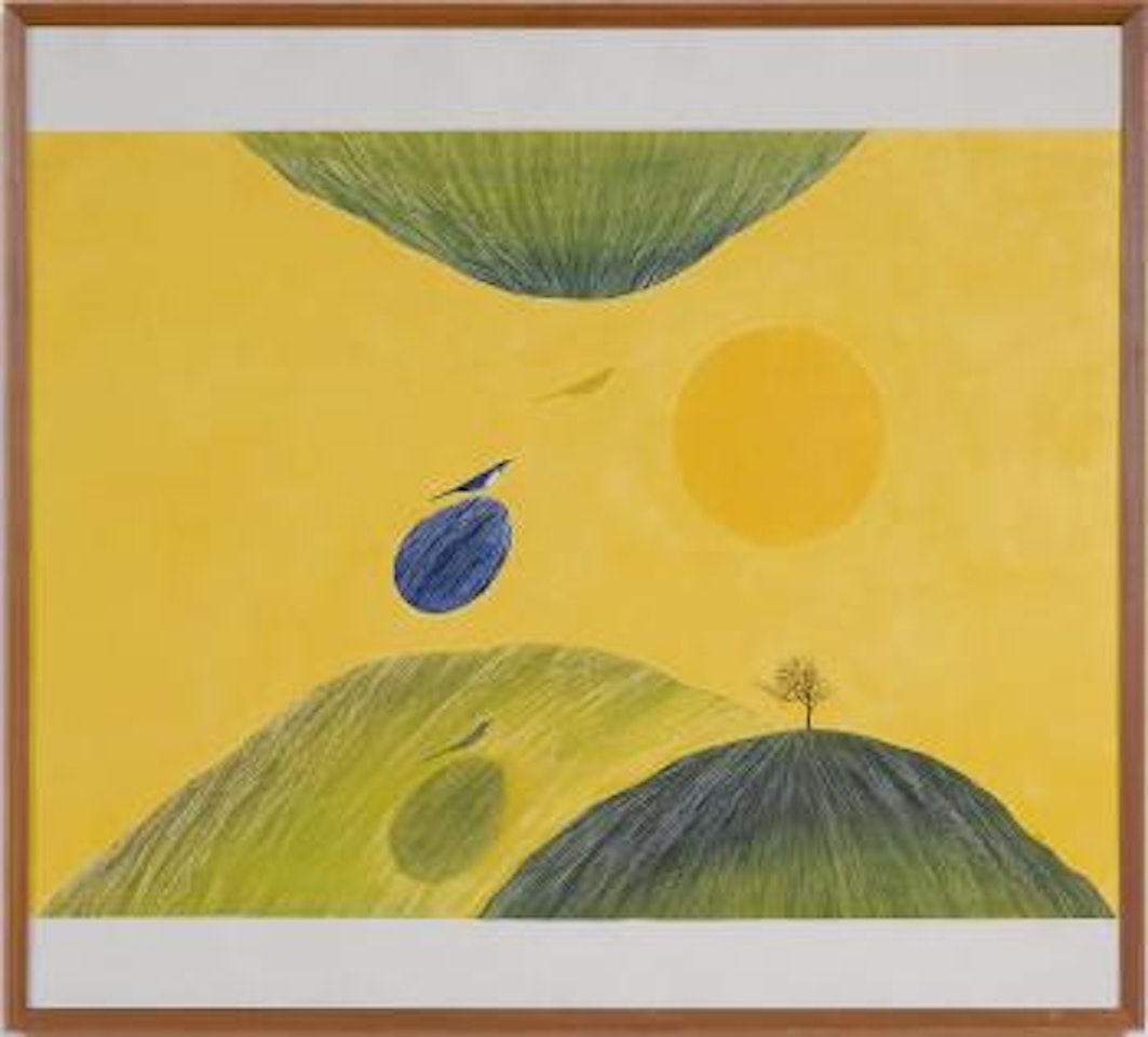 Untitled (Bird, Tree, Mountain Series) by Jagdish Swaminathan