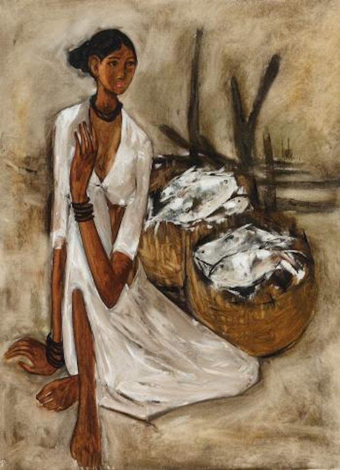 Untitled (Fisherwoman) by B Prabha