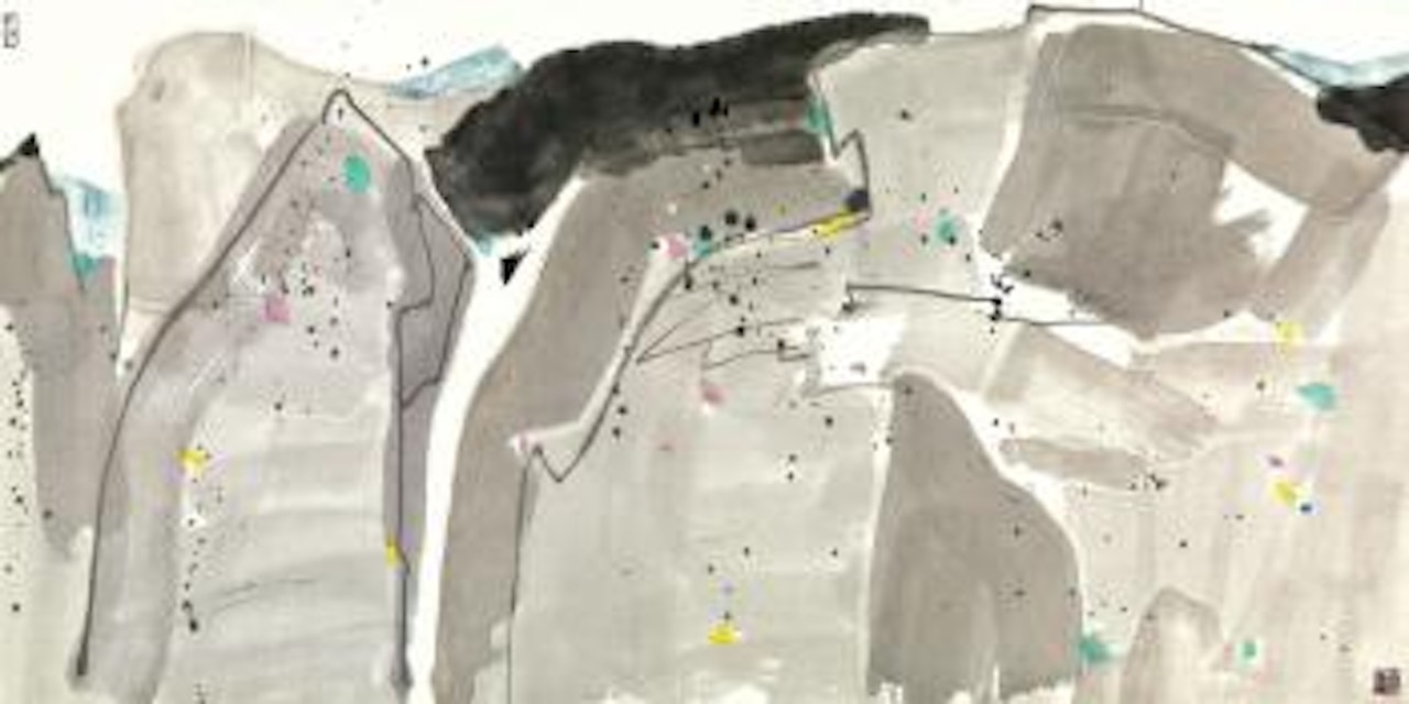 The flying wihte of waterfalls by Wu Guanzhong