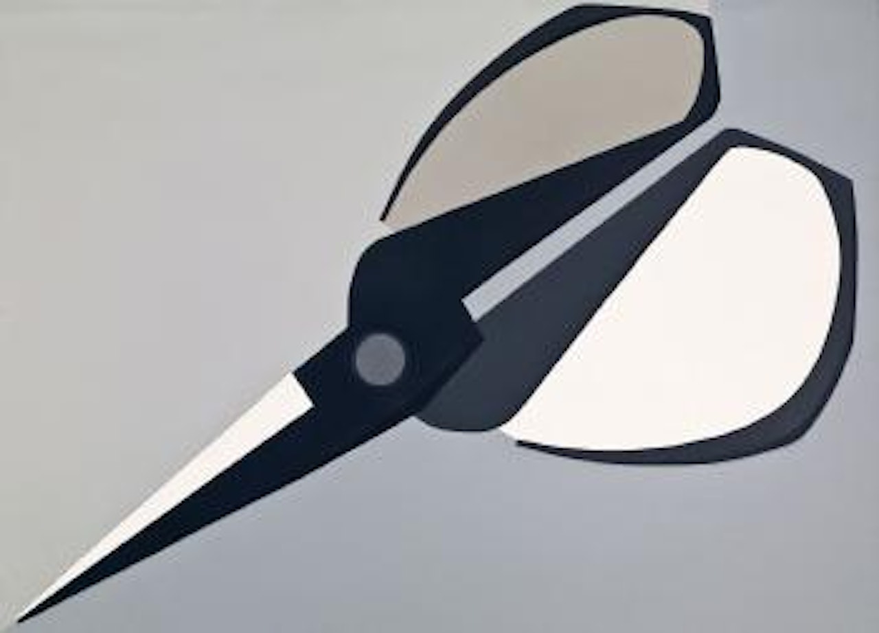 Inclined scissors in black and white by Mao Xuhui