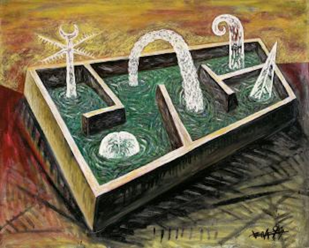 New plants in the water pool by Yang Ren-Ming