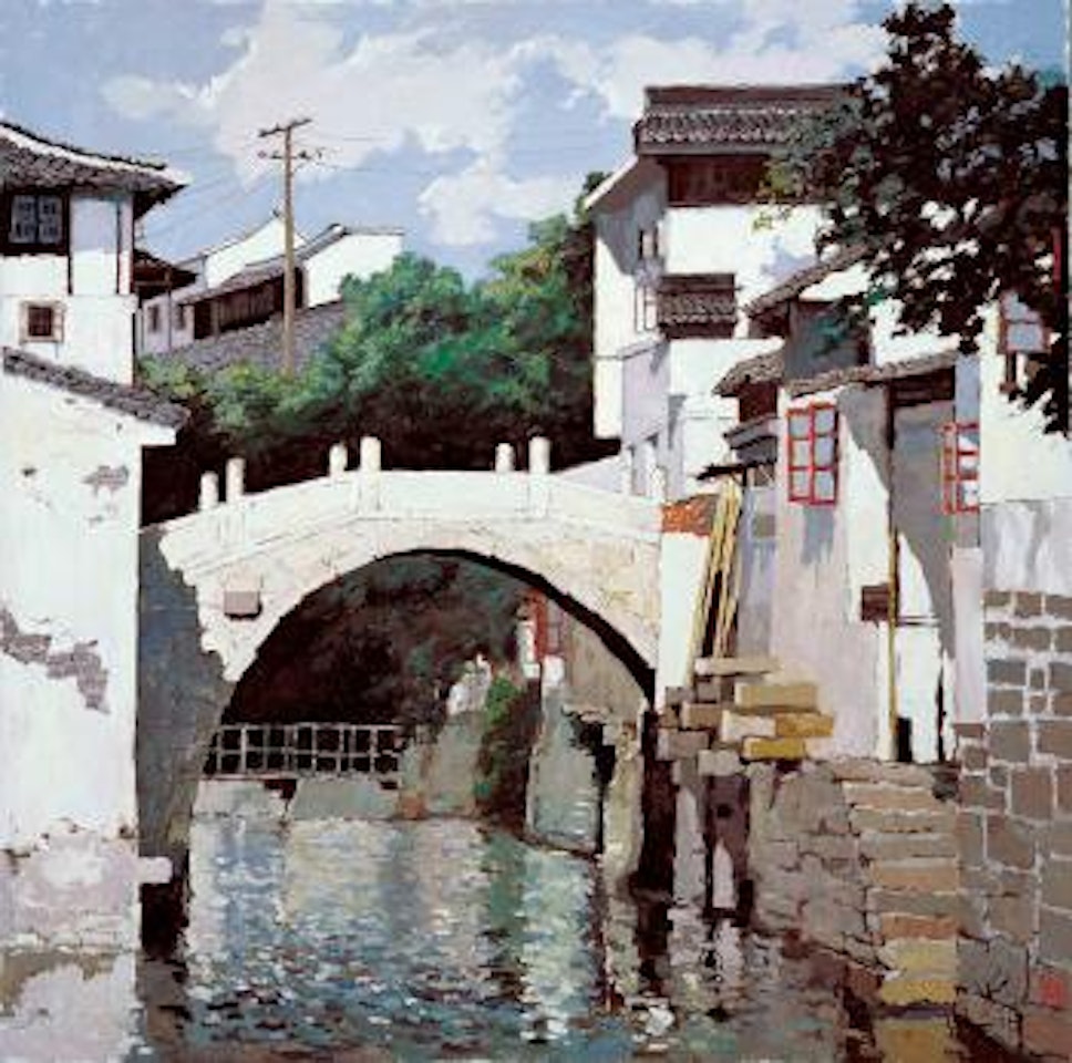 Sunlight illuminating Suzhou River by Pang Jiun