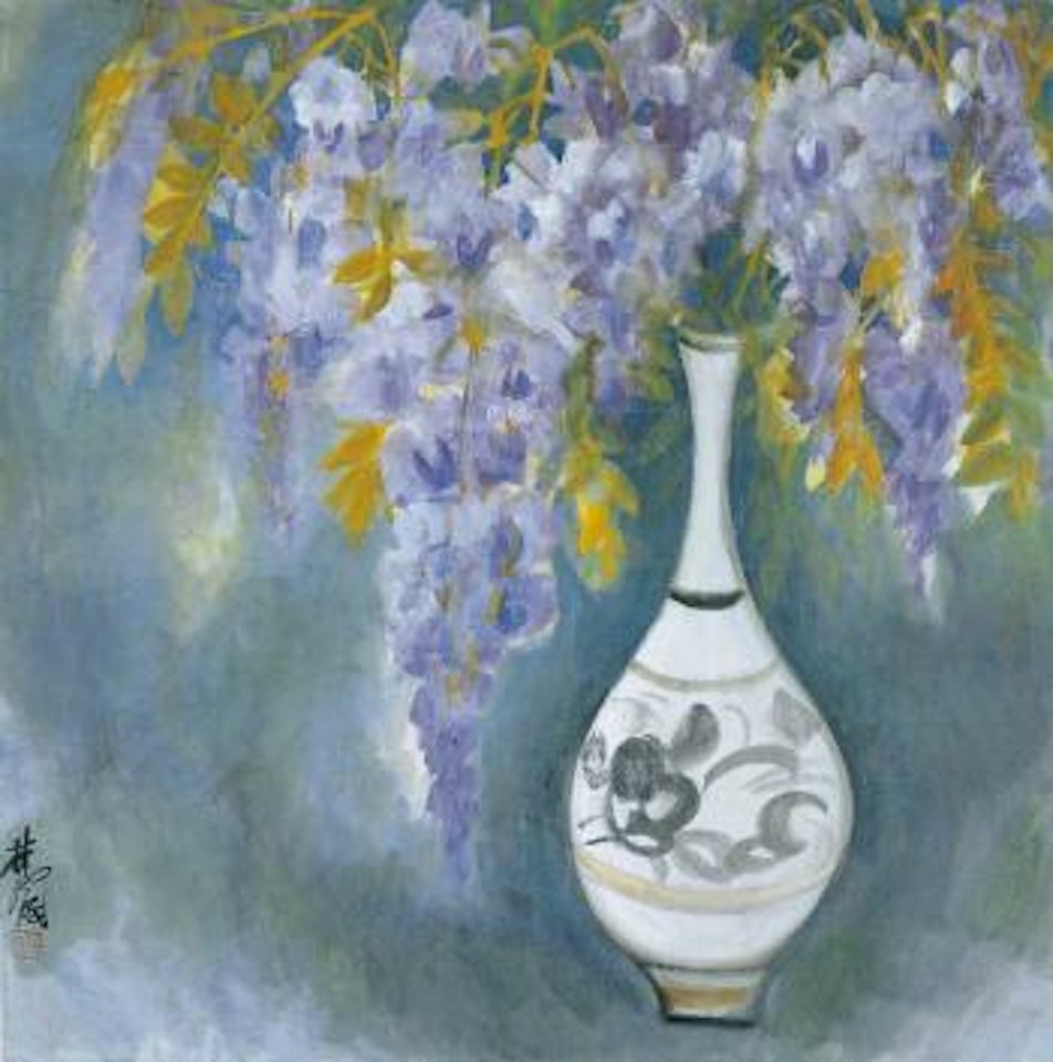 Flowers in vase by Lin Fengmian