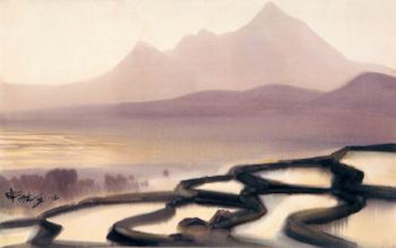 A terraced field by Xi Dejin