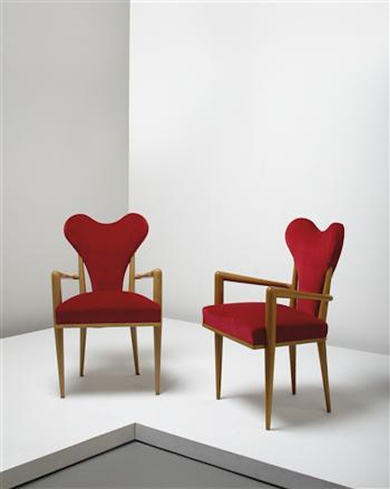 Pair of Coeur armchairs by Jean Royere
