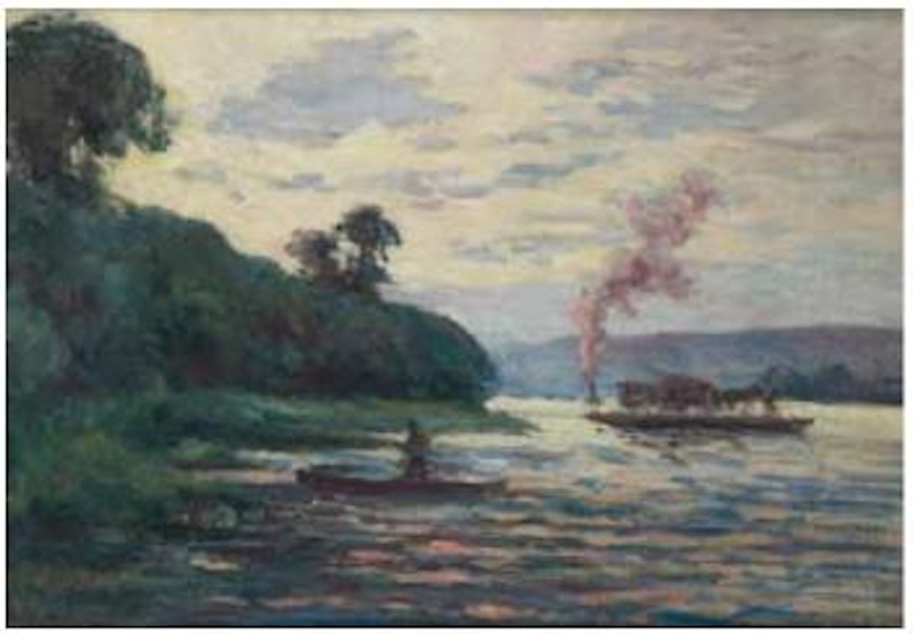 Le bac à Guernes by Maximilien Luce