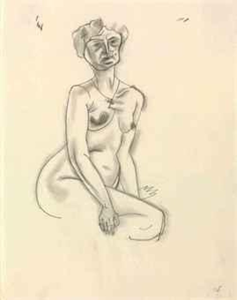 Sitzender weiblicher akt by George Grosz