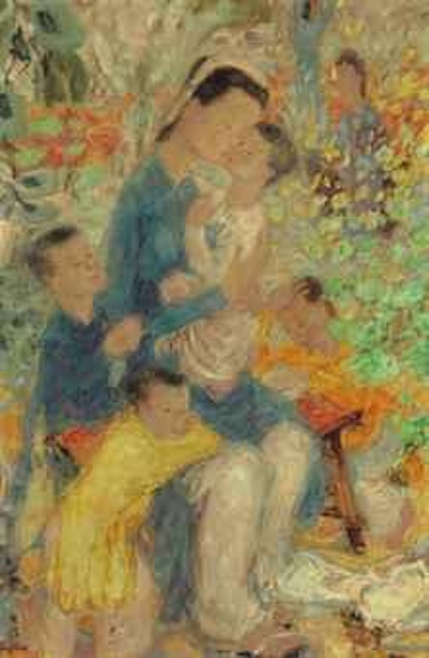 Mère et enfants dans le jardin by Le Pho