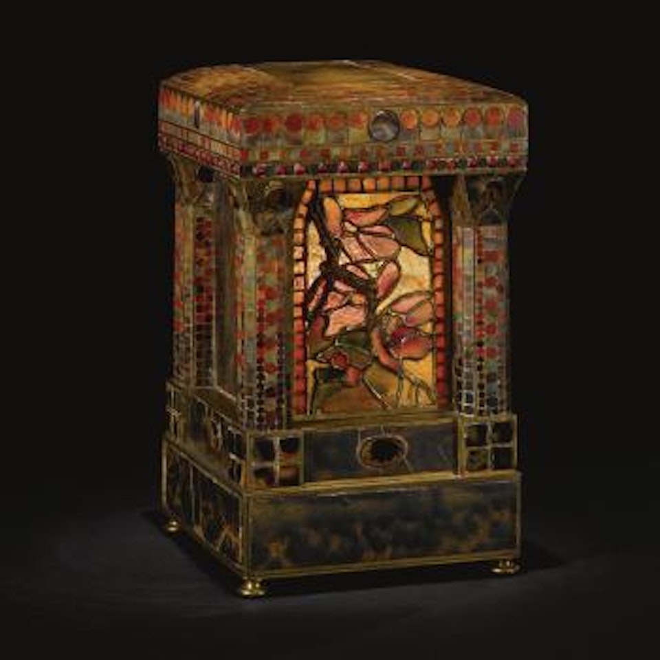 A Rare Magnolia Boudoir Lamp by Tiffany Studios