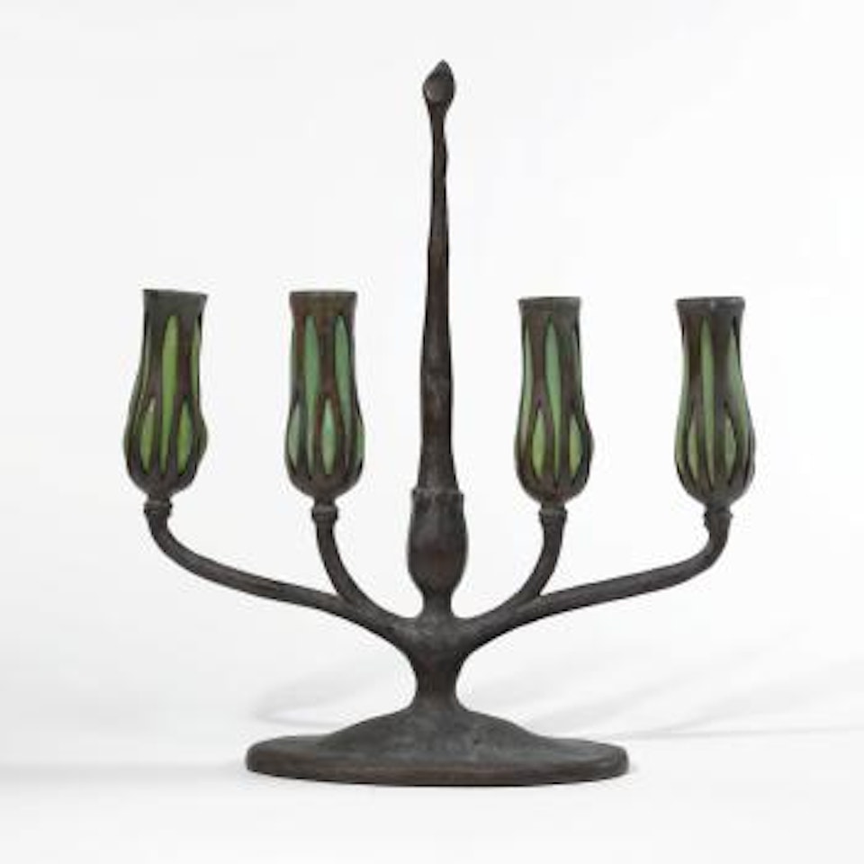 Four-light Candelabrum by Tiffany Studios