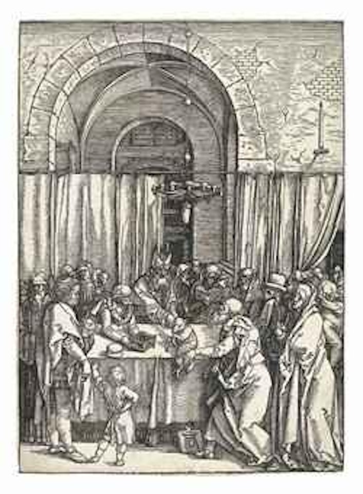 Joachim's Sacrifice being rejected, from: The Life of the Virgin (B. 77; M., Holl. 189) by Albrecht Dürer