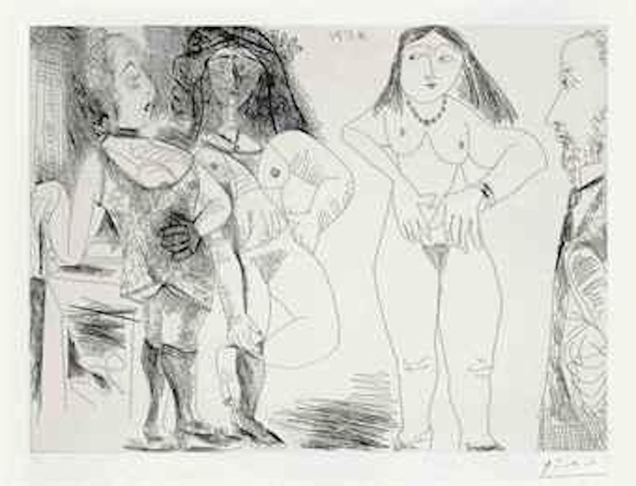 Degas chez les Filles La Note, from Series 156 (B 1981; Ba 1991) by Pablo Picasso