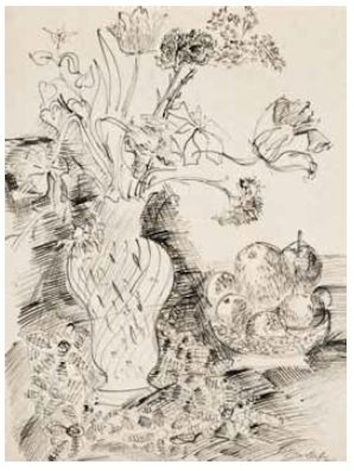 Nature morte aux fleurs et aux fruits by Jean Dufy