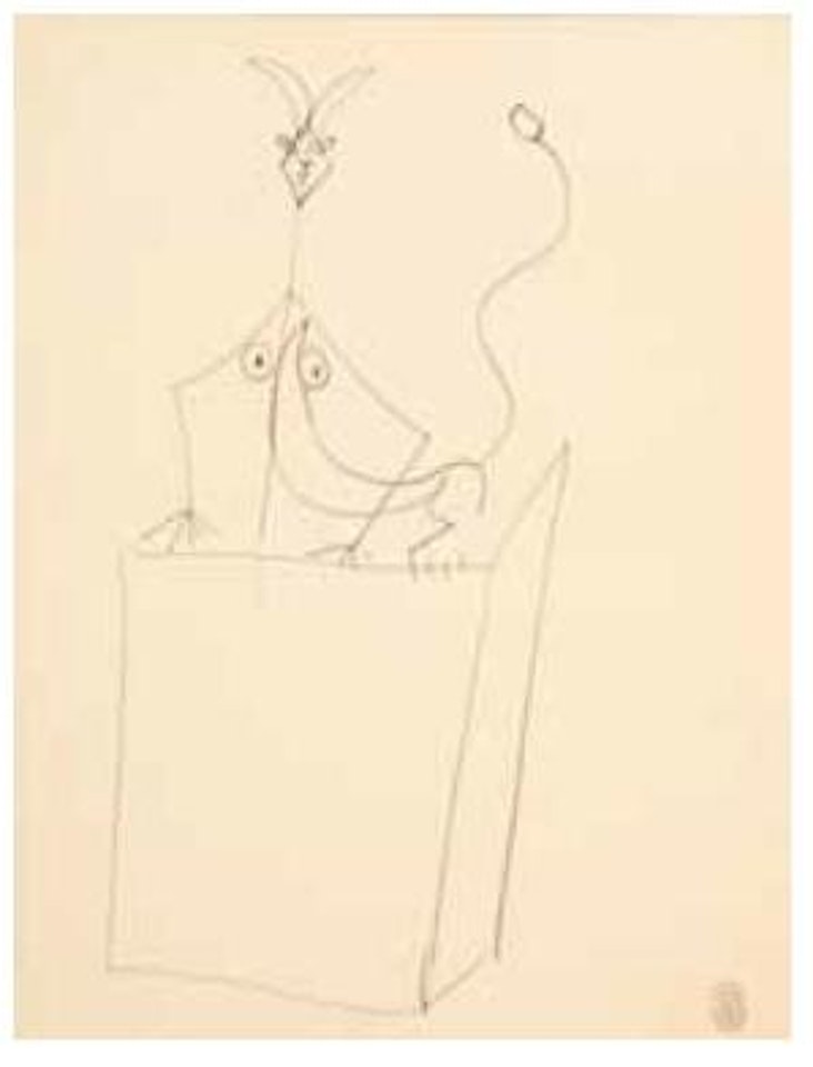 Petit sphinx sur un piedestal by Jean Cocteau