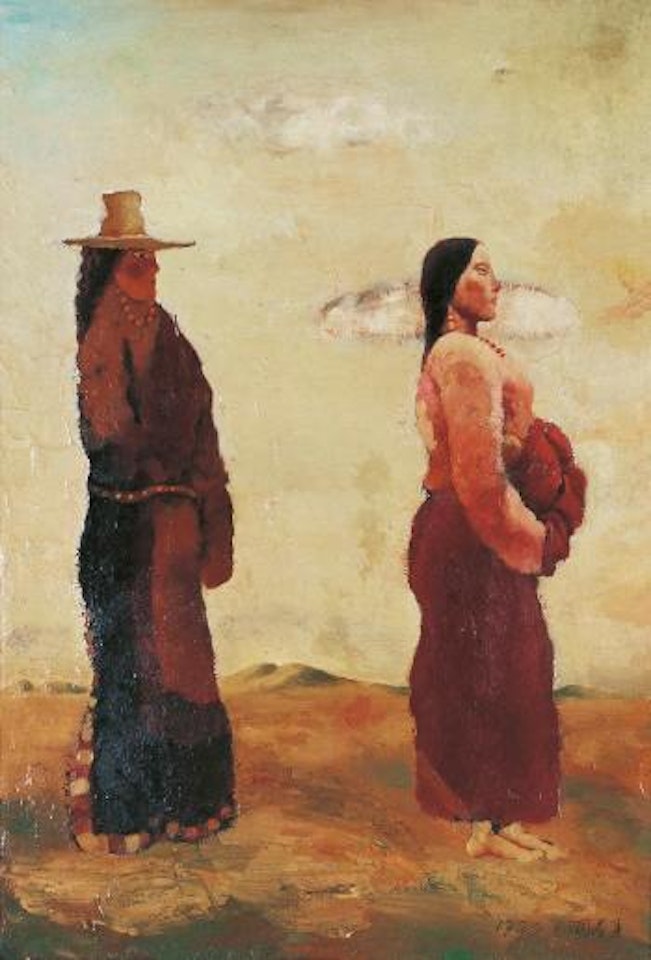 Tibetan women by Zhou Chunya