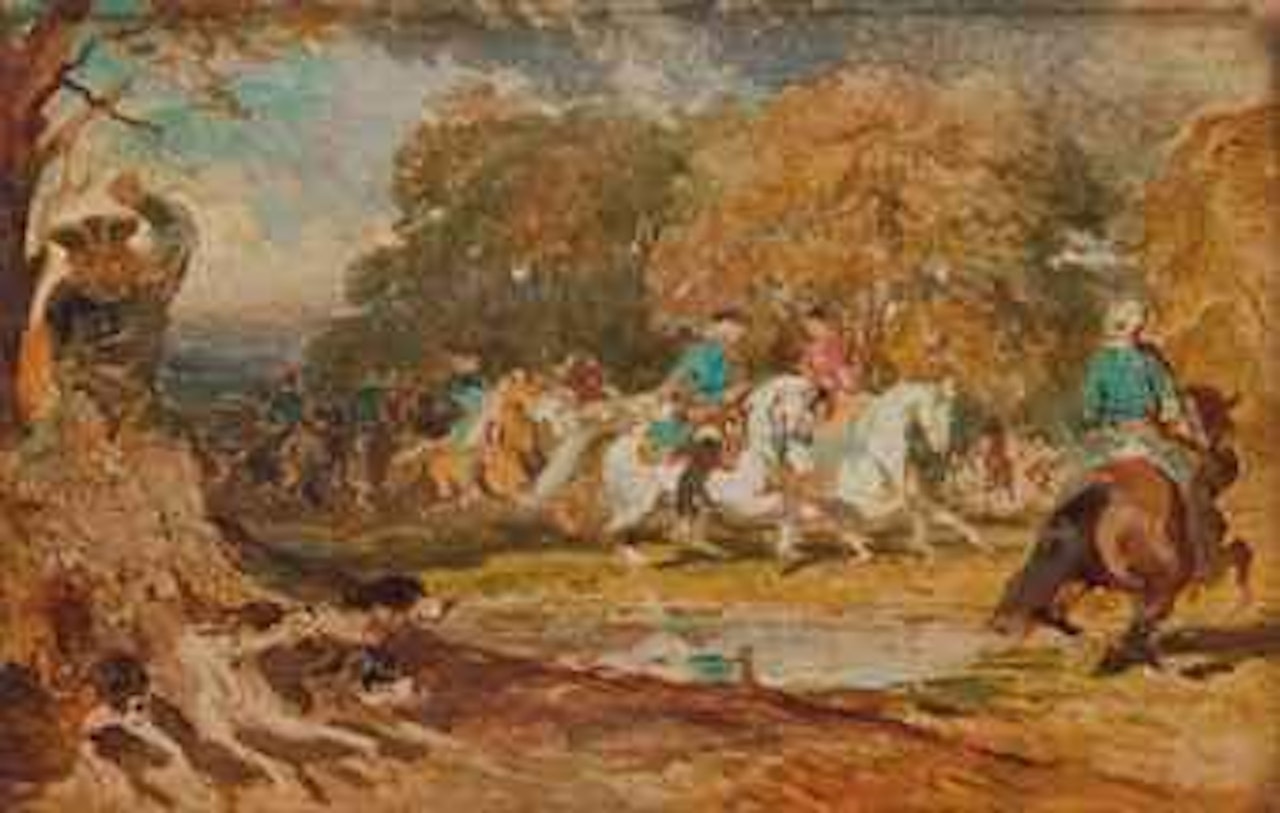 La chasse sous Louis XV, esquisse by Alfred de Dreux