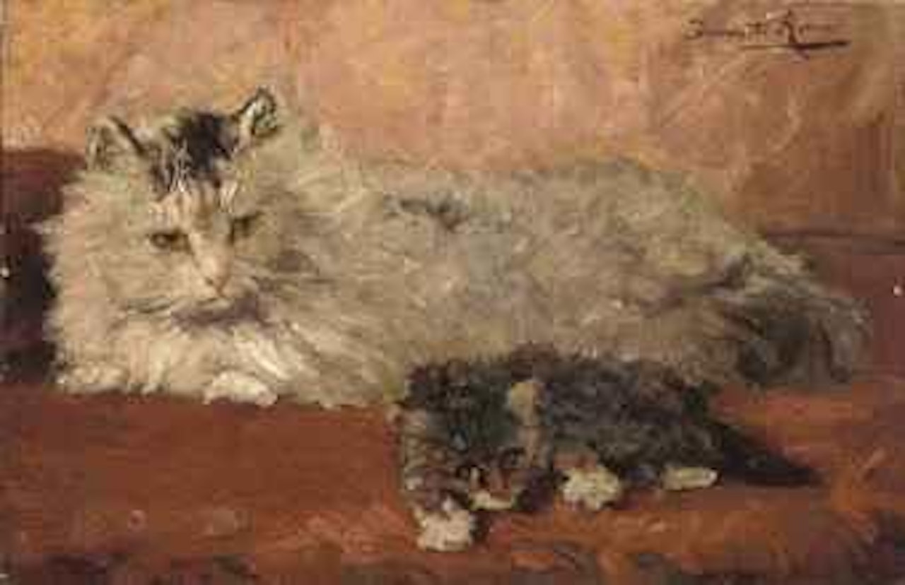 Mother is watching you by Henriette Ronner-Knip