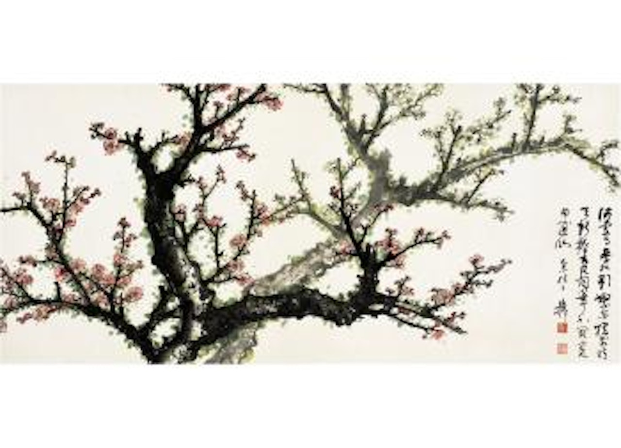 Red plum blossoms by Xie Zhiliu