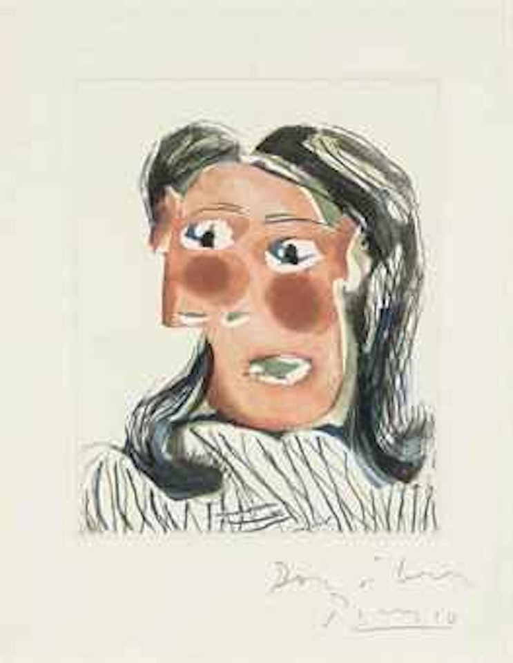 TÃªte de Femme No. 6. Portrait de Dora Maar (B. 1338; Ba. 654Cb) by Pablo Picasso