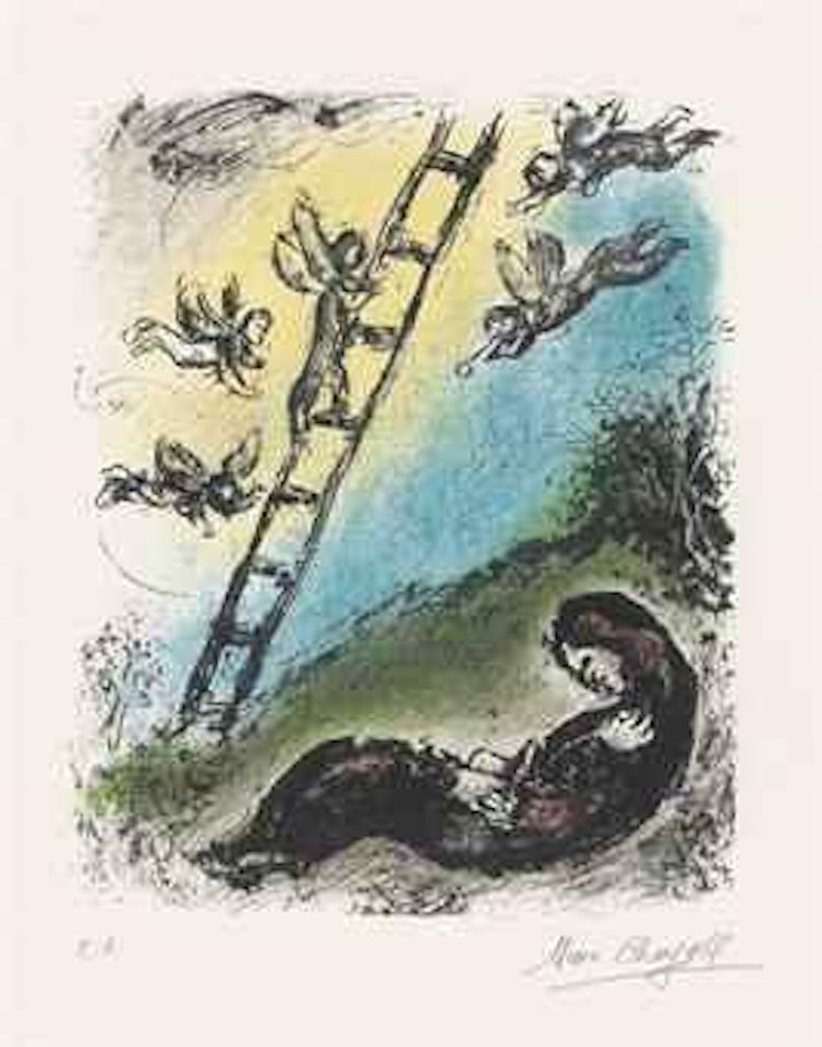 Jacob et les Anges (M. 966) by Marc Chagall