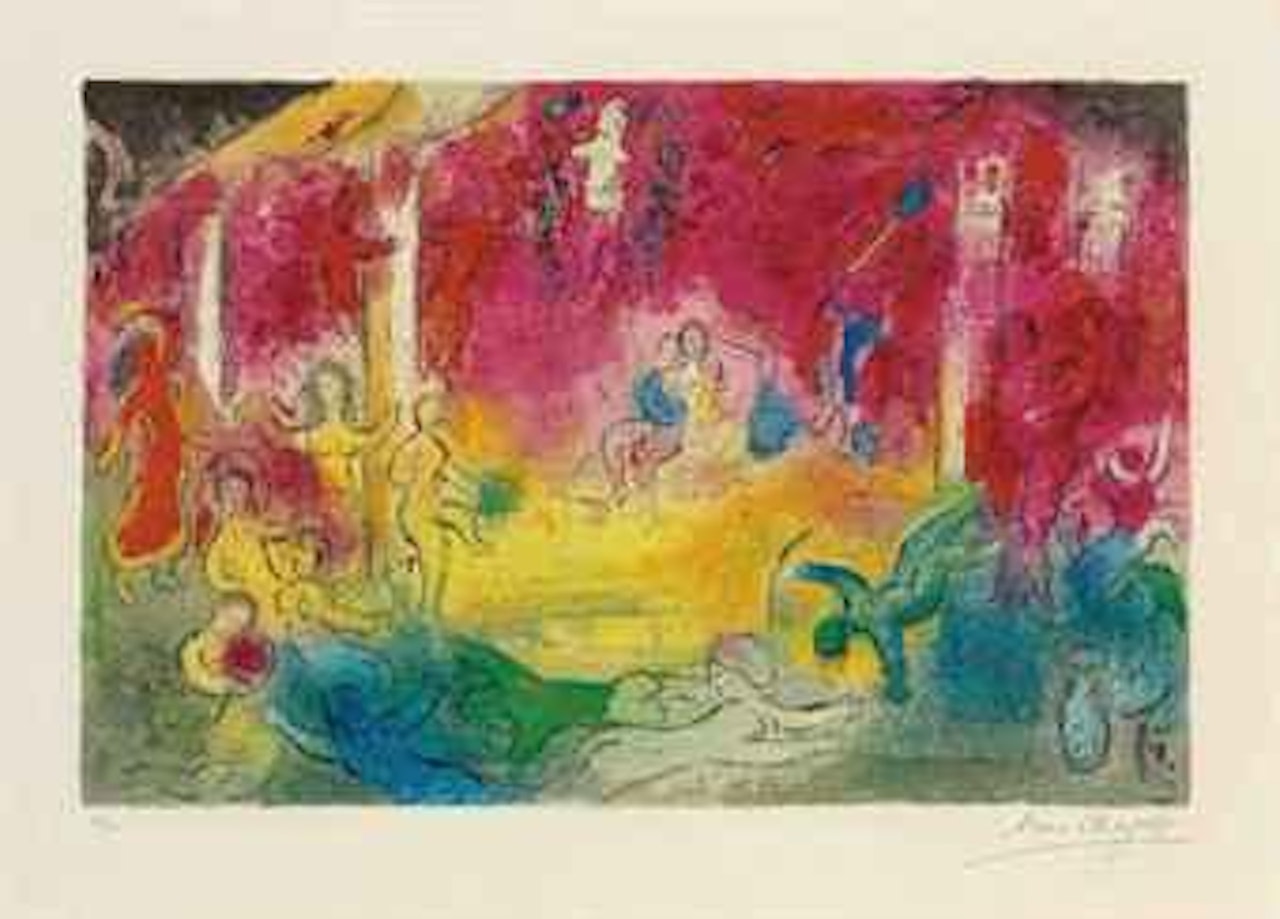 Temple et Histoire de Bacchus, from: Daphnis and Chloé (M. 346; cf. C. books 46) by Marc Chagall