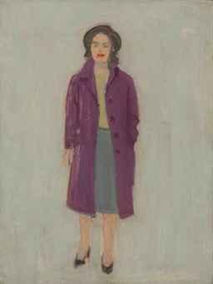 Portrait of Ada in a Red Coat by Alex Katz