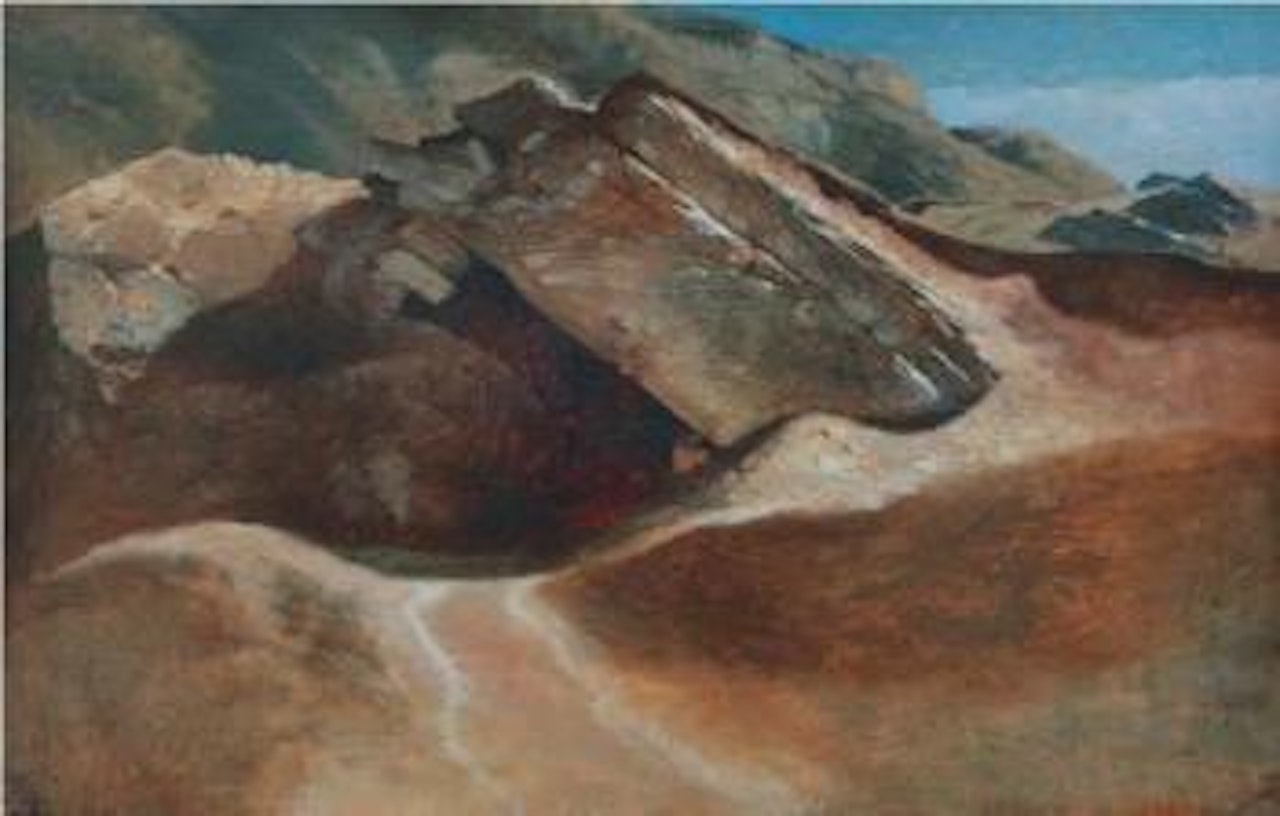 Felspartie Studie - Étude de Rochers by Alexandre Calame