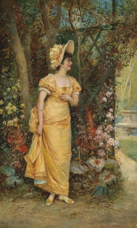 In joyful expectance by Hans Zatzka