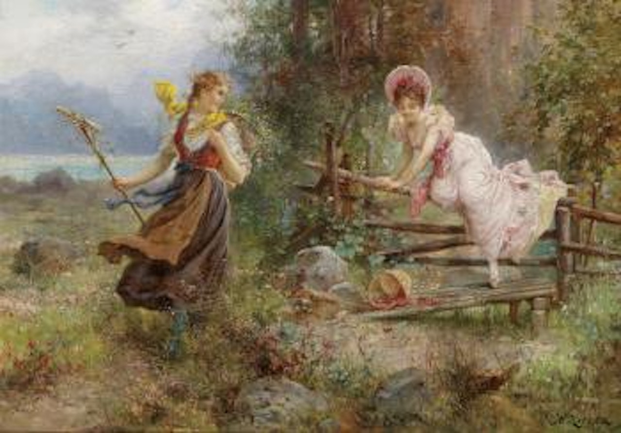 The berry pickers by Hans Zatzka
