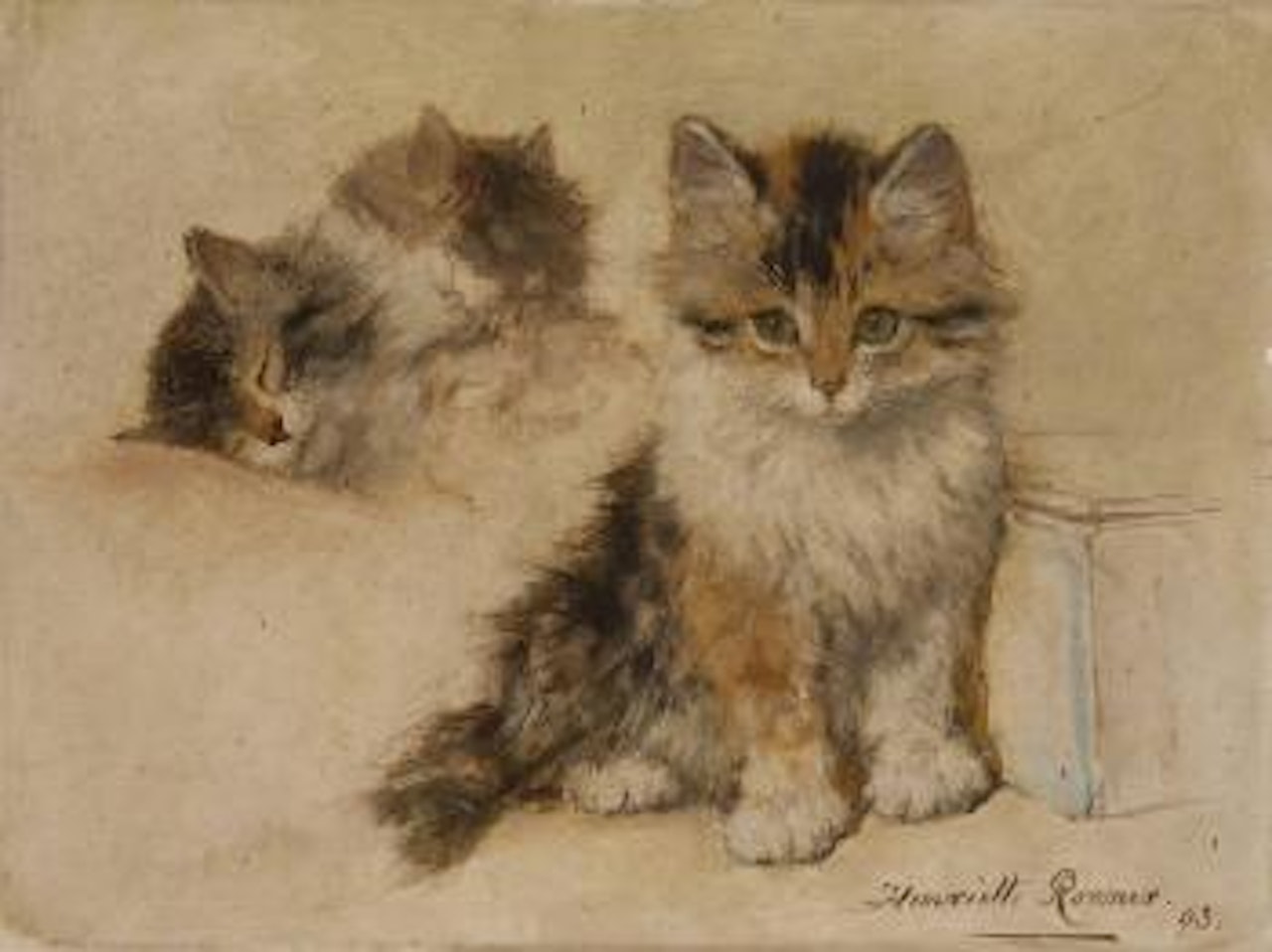 Étude de chatons by Henriette Ronner-Knip