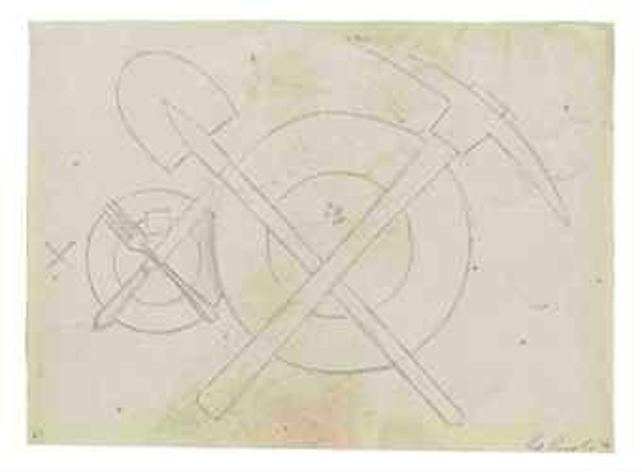 Pick, Pan, Shovel #7 by Ed Ruscha