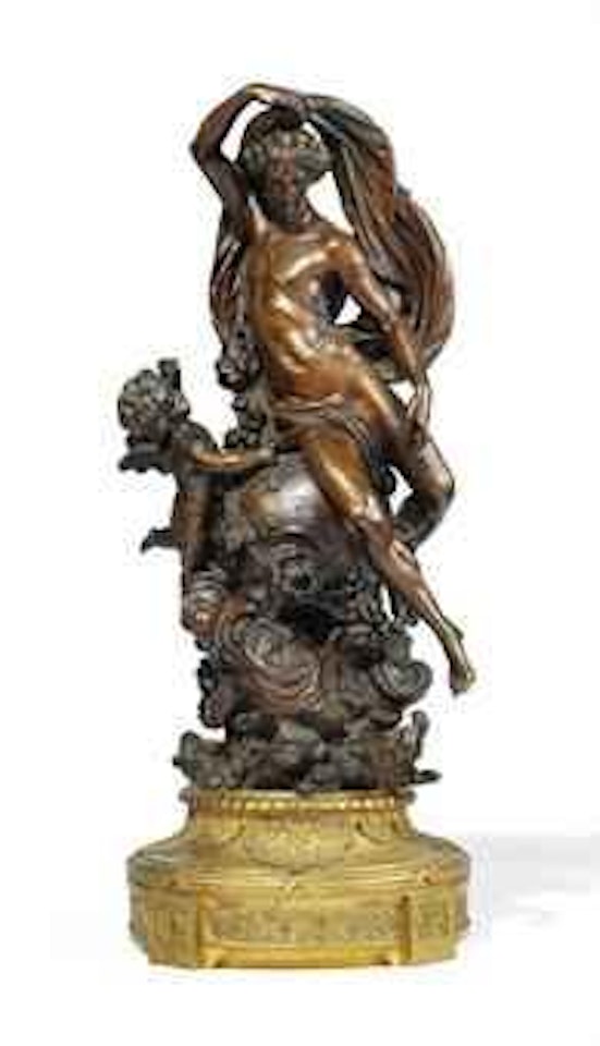 A French Patinated Bronze Group Entitled 'Apollon Et L'amour' by Jean-Baptiste Carpeaux